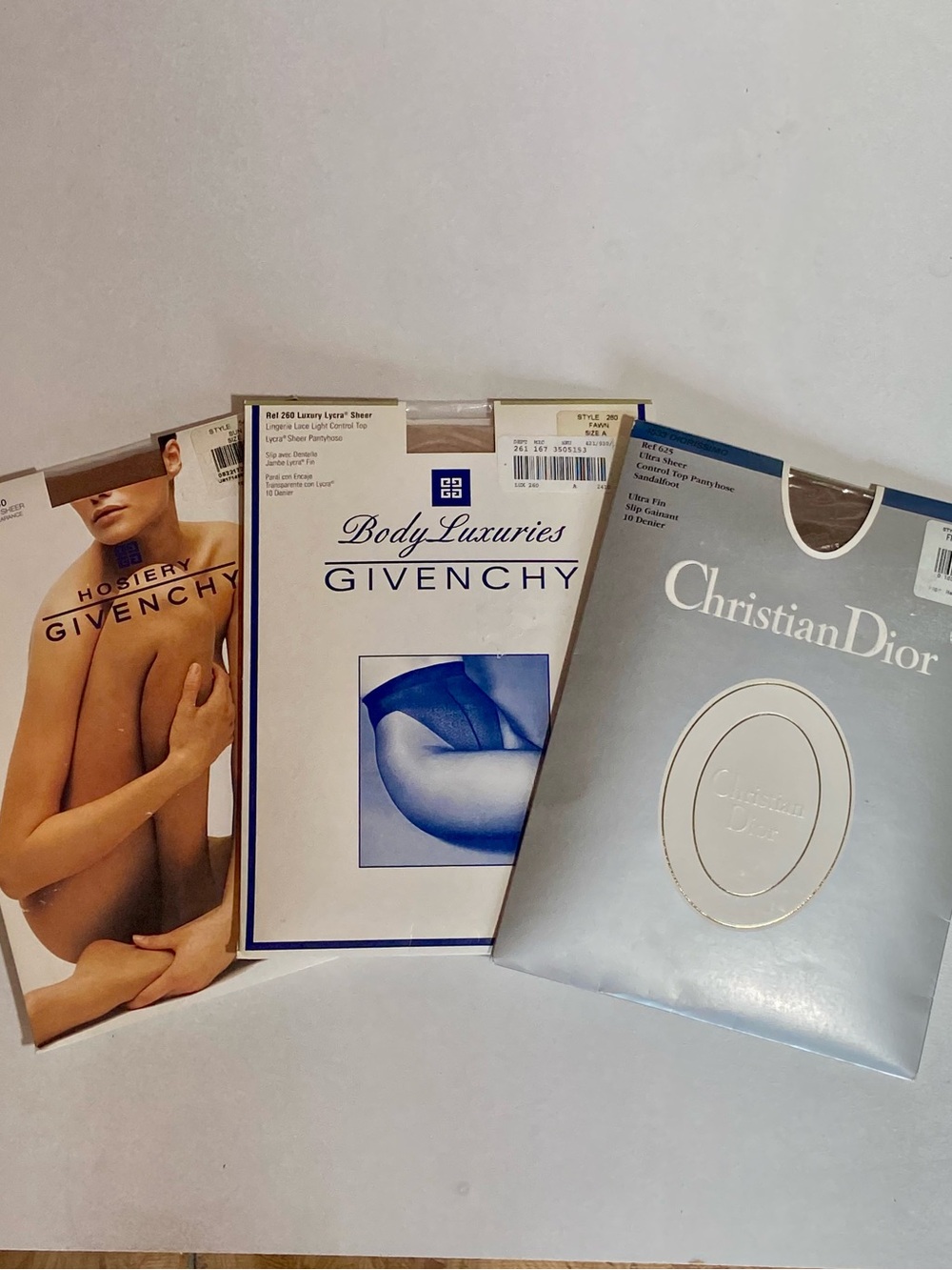 NWT Vintage Givenchy Paris & Christian Dior Luxury Hosiery Packaged Bundle XS/S